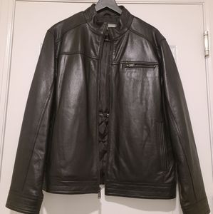 Boston Harbor lamb leather jacket